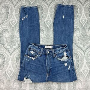 Womens Abercrombie and Fitch Curve Love High Rise Mom Jean